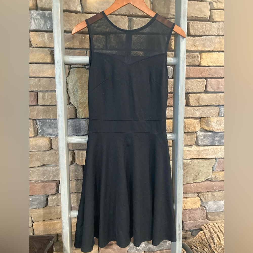 Sheer top black dress, Wm Small